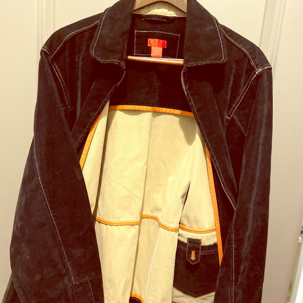 Black Izod suede jacket
